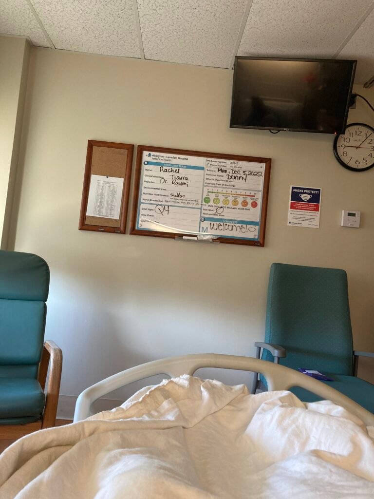 Hospital room - TIA recovery testimony