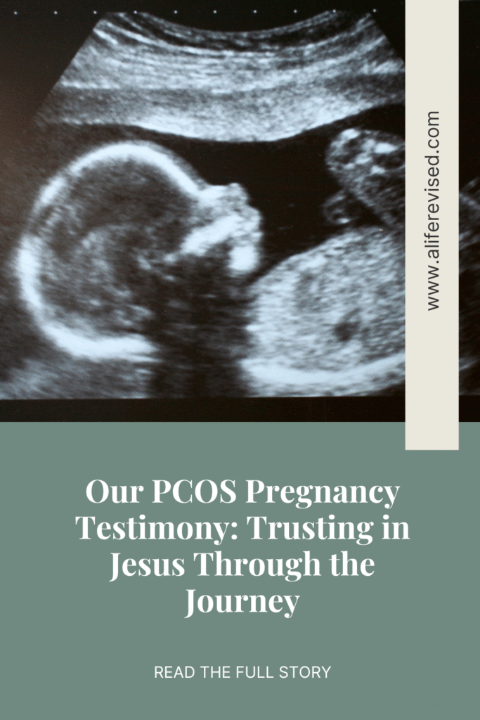 Pinterest Pins - Our PCOS Pregnancy Testimony: Trusting in Jesus Through the Journey