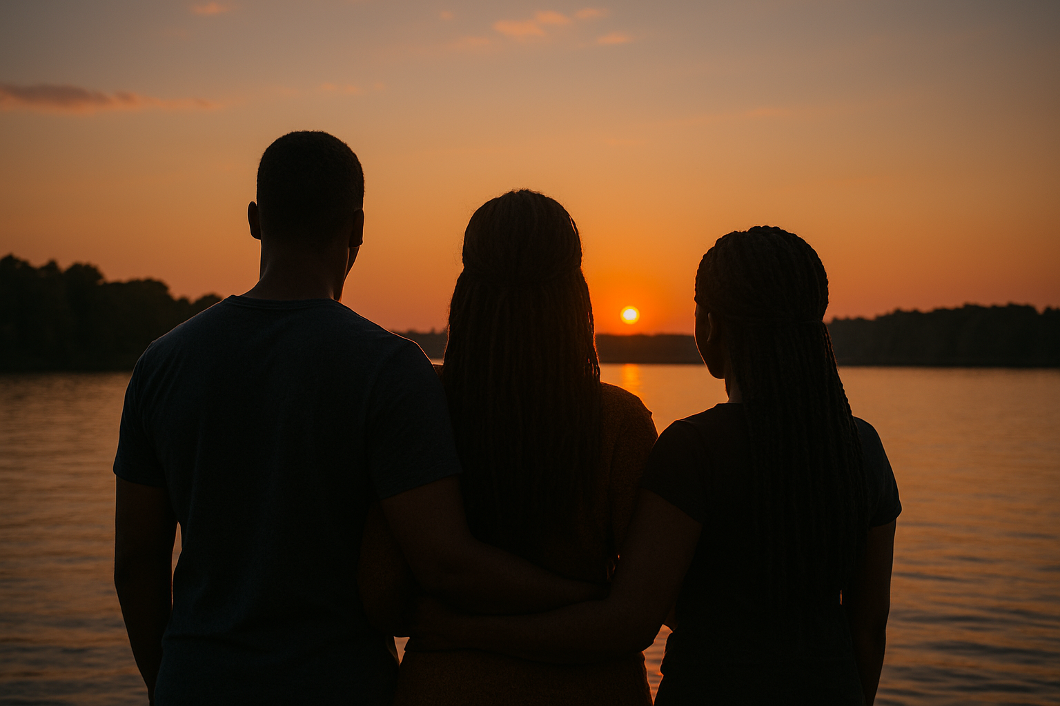 Living God’s Way: A Mother’s Letter to Her Children, mom and children looking at sunset